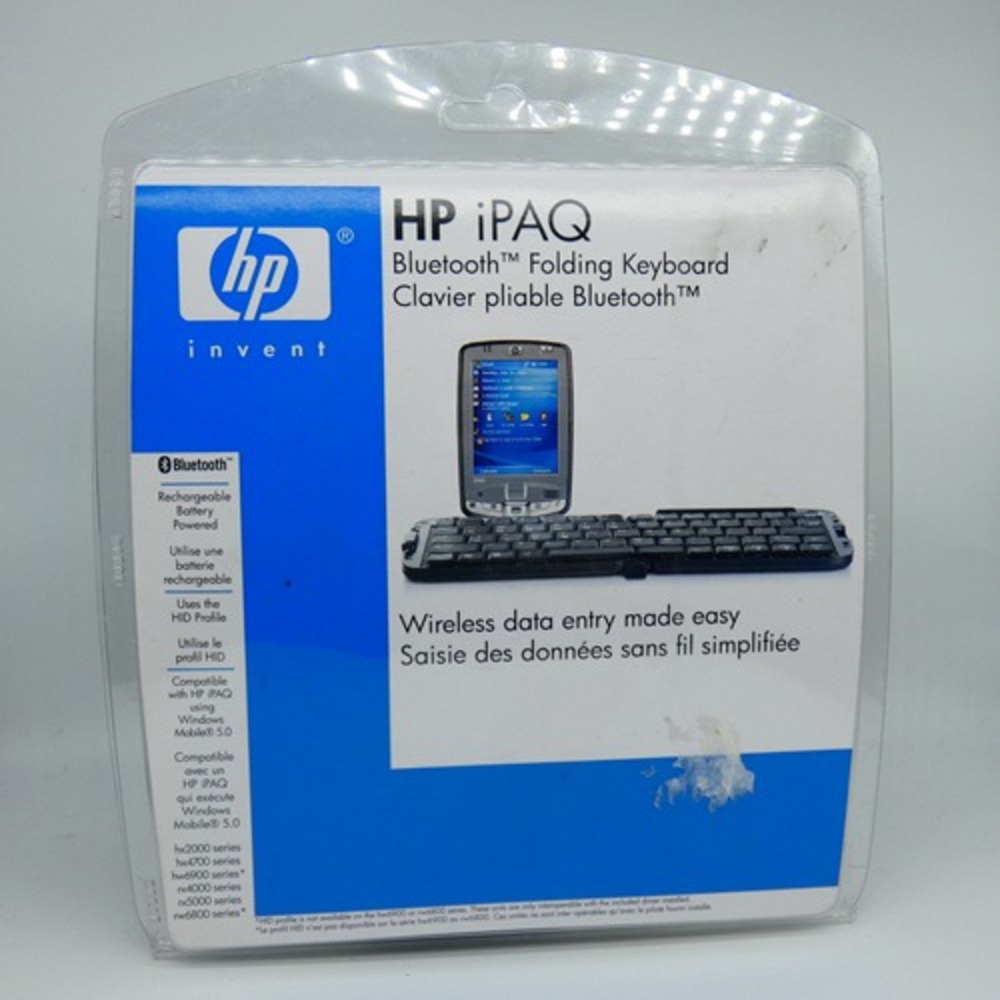 HP iPAQ Bluetooth Foldable Keyboard Black (FA802AA#AC3) New NOS